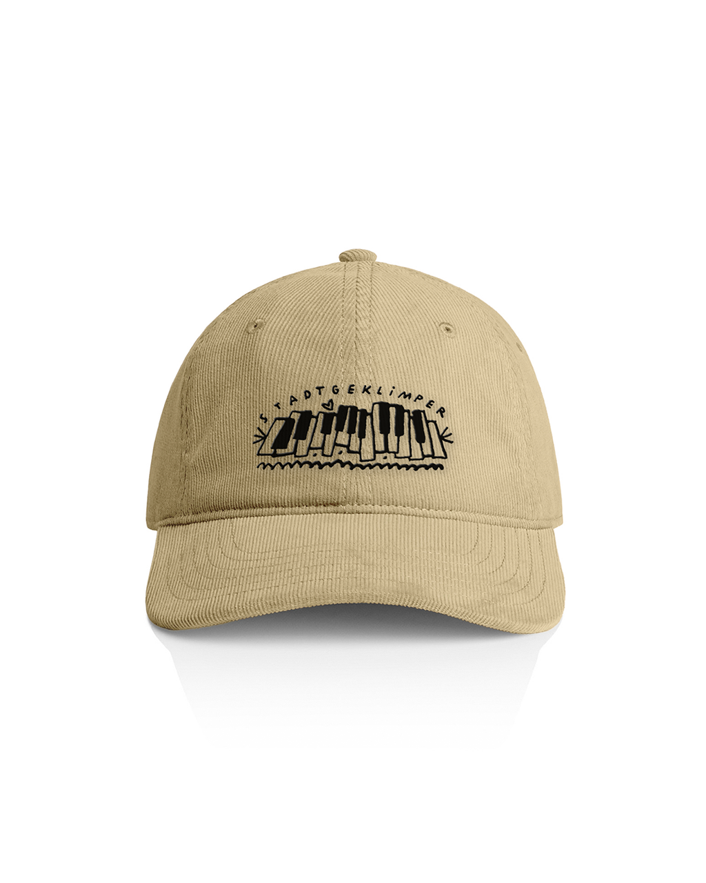 Cap "Klavier" beige - schwarz