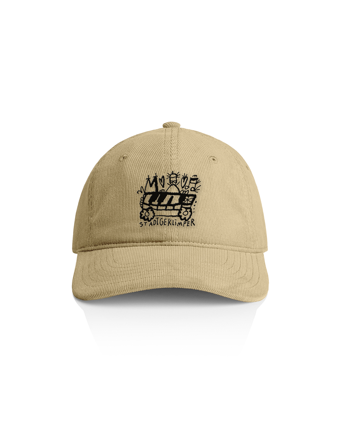 Cap "Klavierwagen" beige - schwarz
