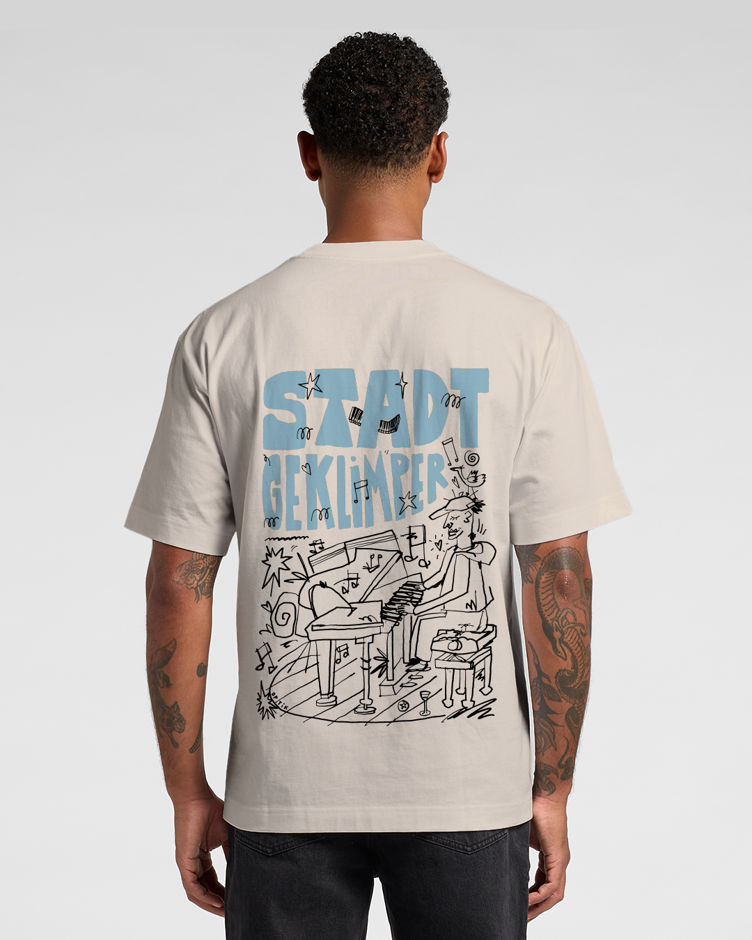 Stadtgeklimper Tee creme - blau