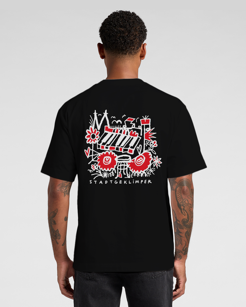 Stadtgeklimper Tee "Köln" schwarz - rot/weiß