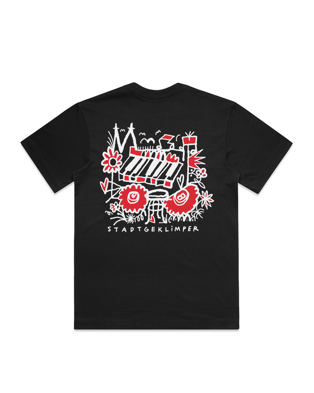 Stadtgeklimper Tee "Köln" schwarz - rot/weiß