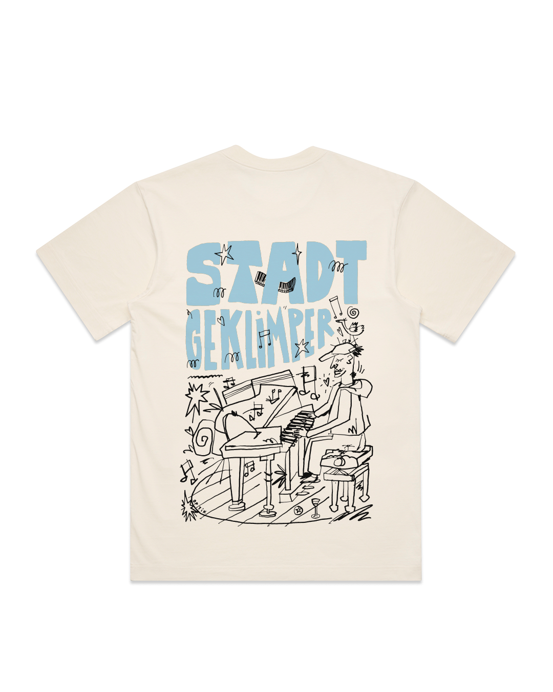 Stadtgeklimper Tee creme - blau